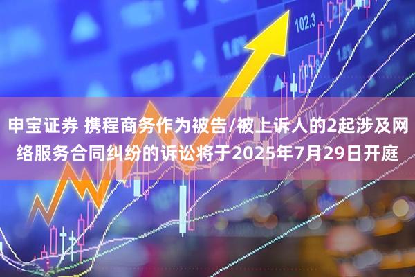 申宝证券 携程商务作为被告/被上诉人的2起涉及网络服务合同纠纷的诉讼将于2025年7月29日开庭
