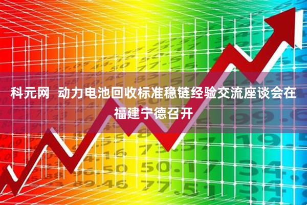 科元网  动力电池回收标准稳链经验交流座谈会在福建宁德召开
